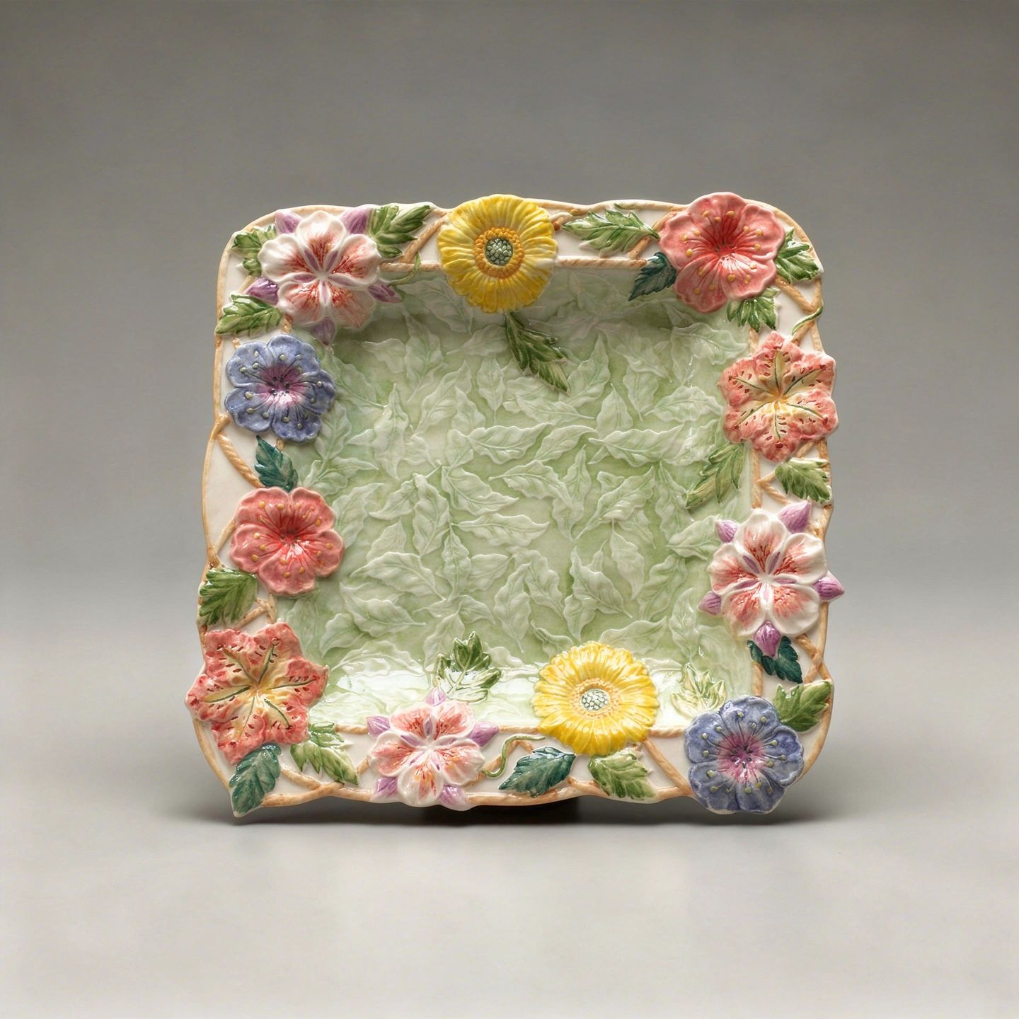 Floral Ceramic Serving Platter