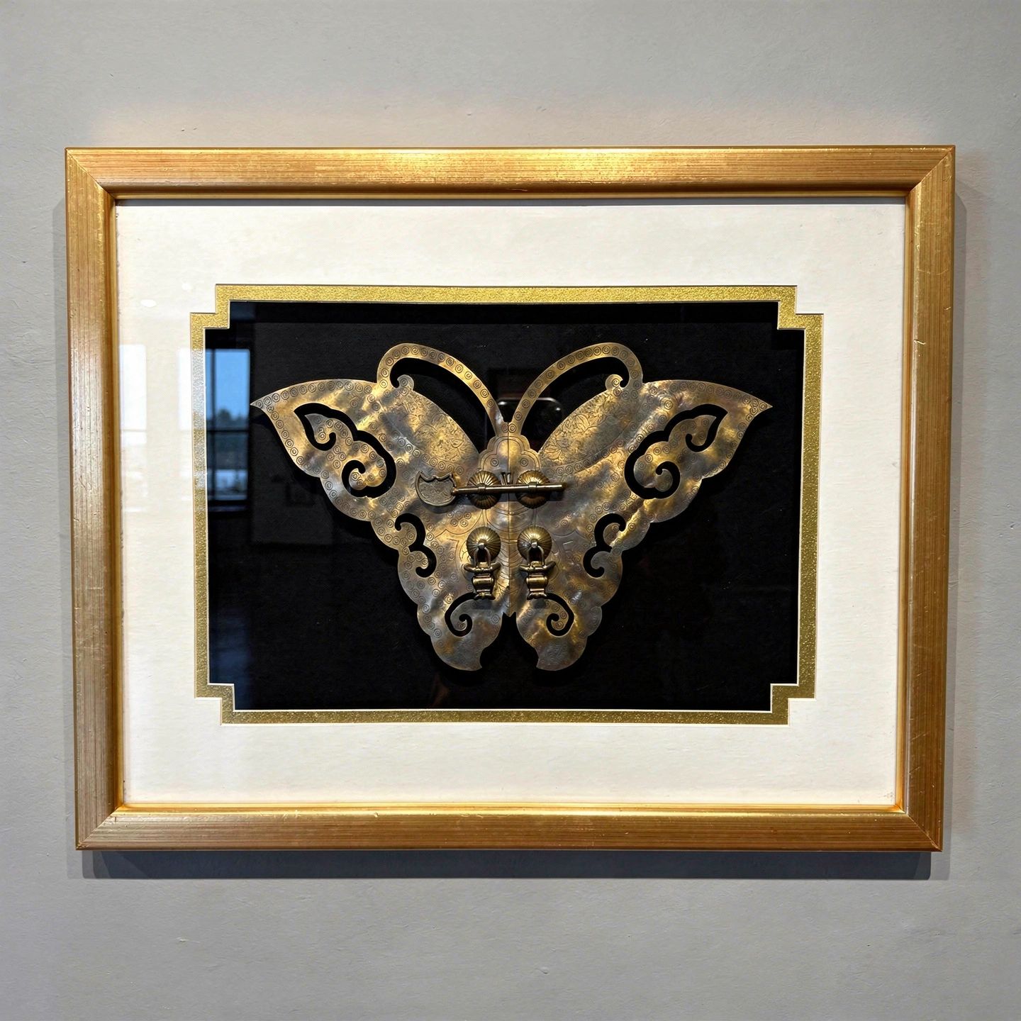 Framed Brass Butterfly Door Knocker