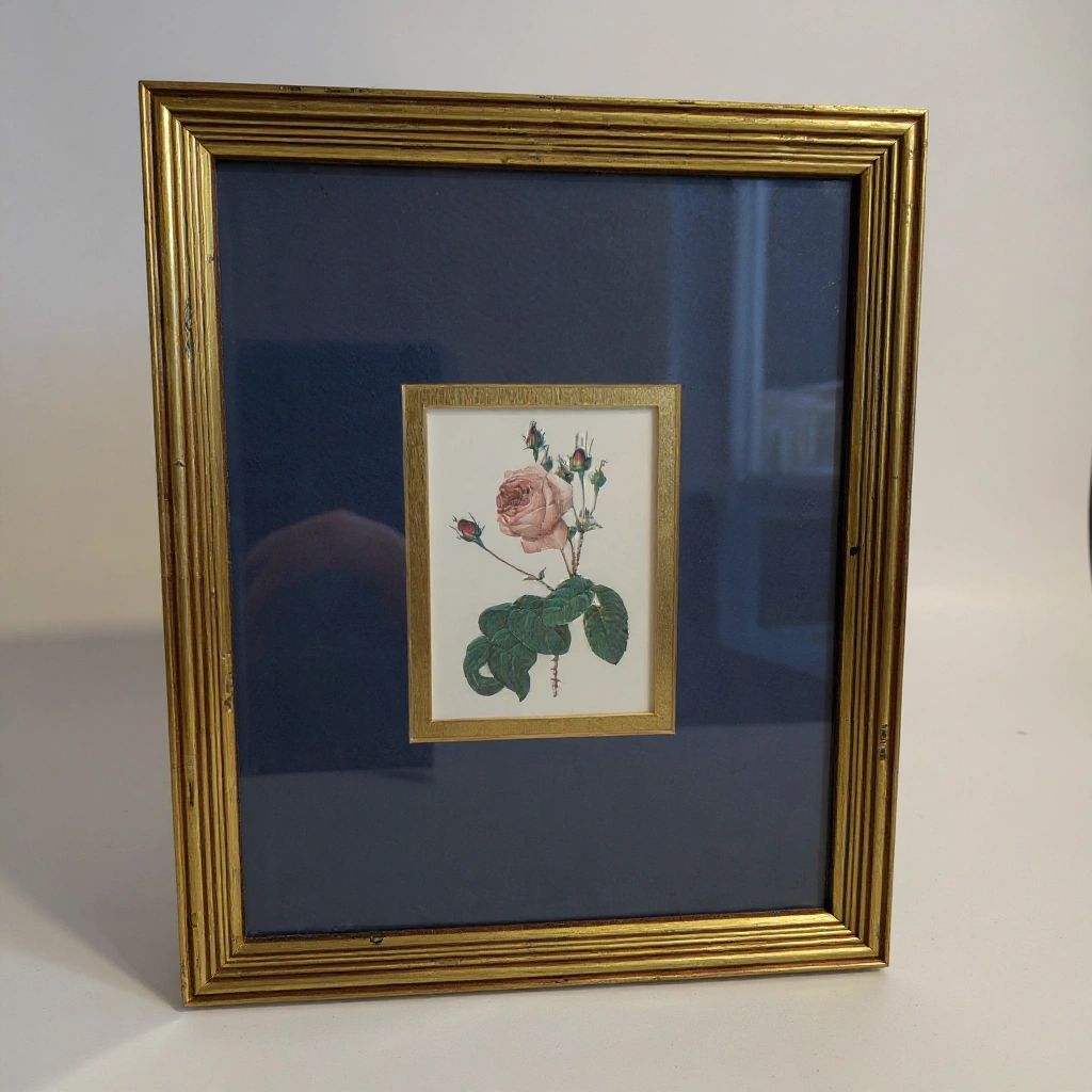 Framed Botanical Print – Pink Rose