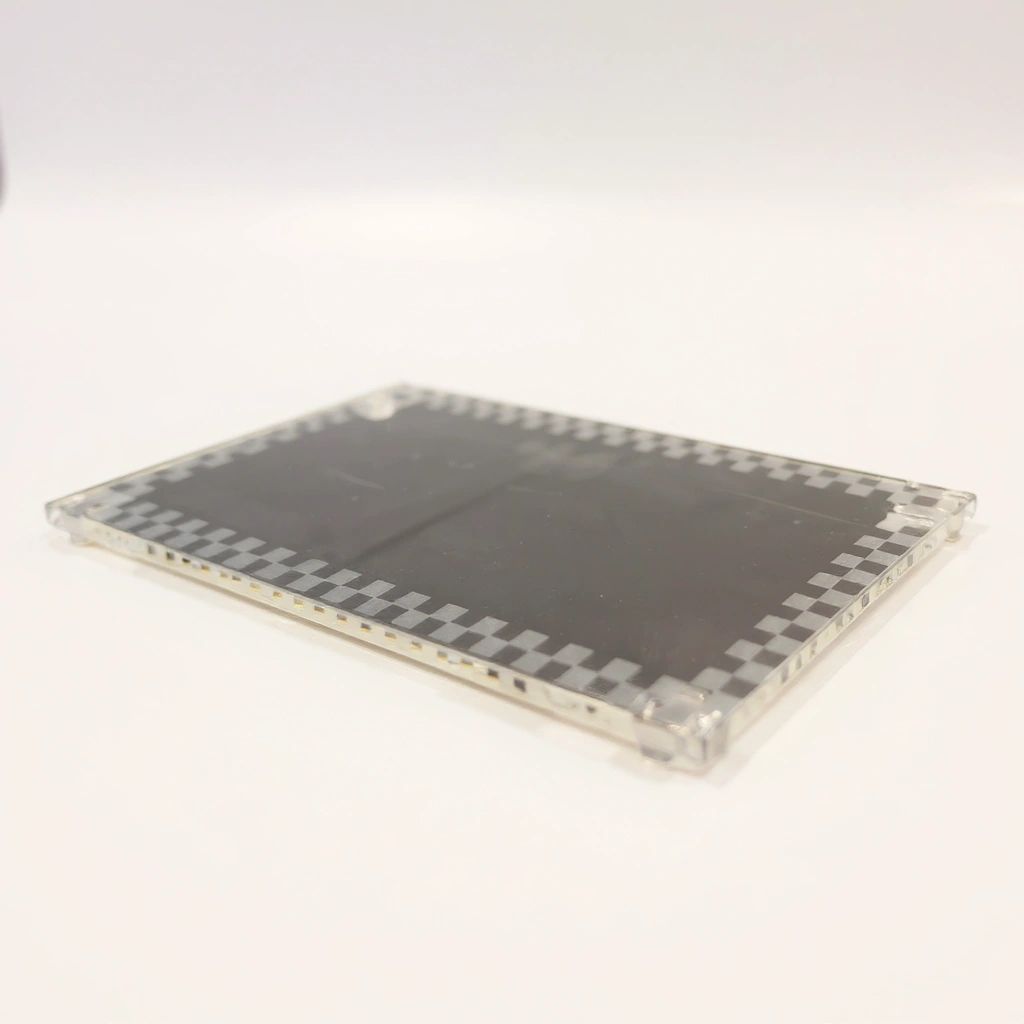 Glass Vanity Checkered Stand/Tray