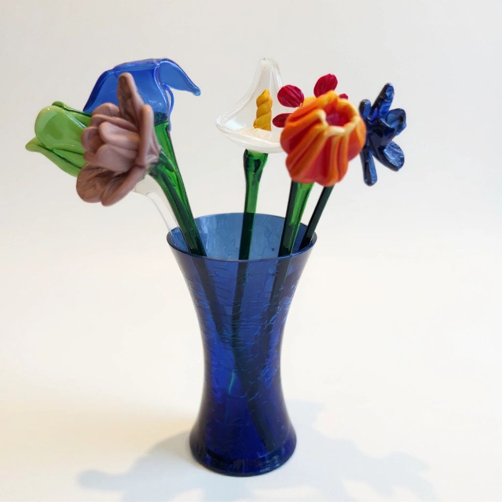 Hand Blown Glass Flowers