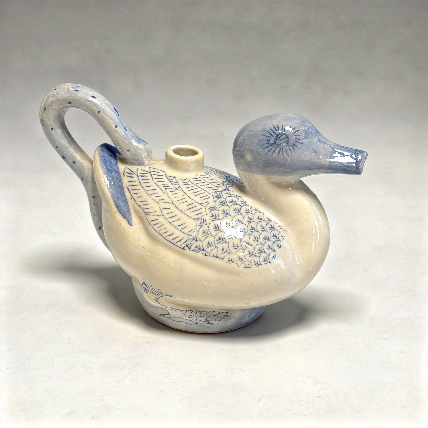 Hand-Painted Porcelain Duck