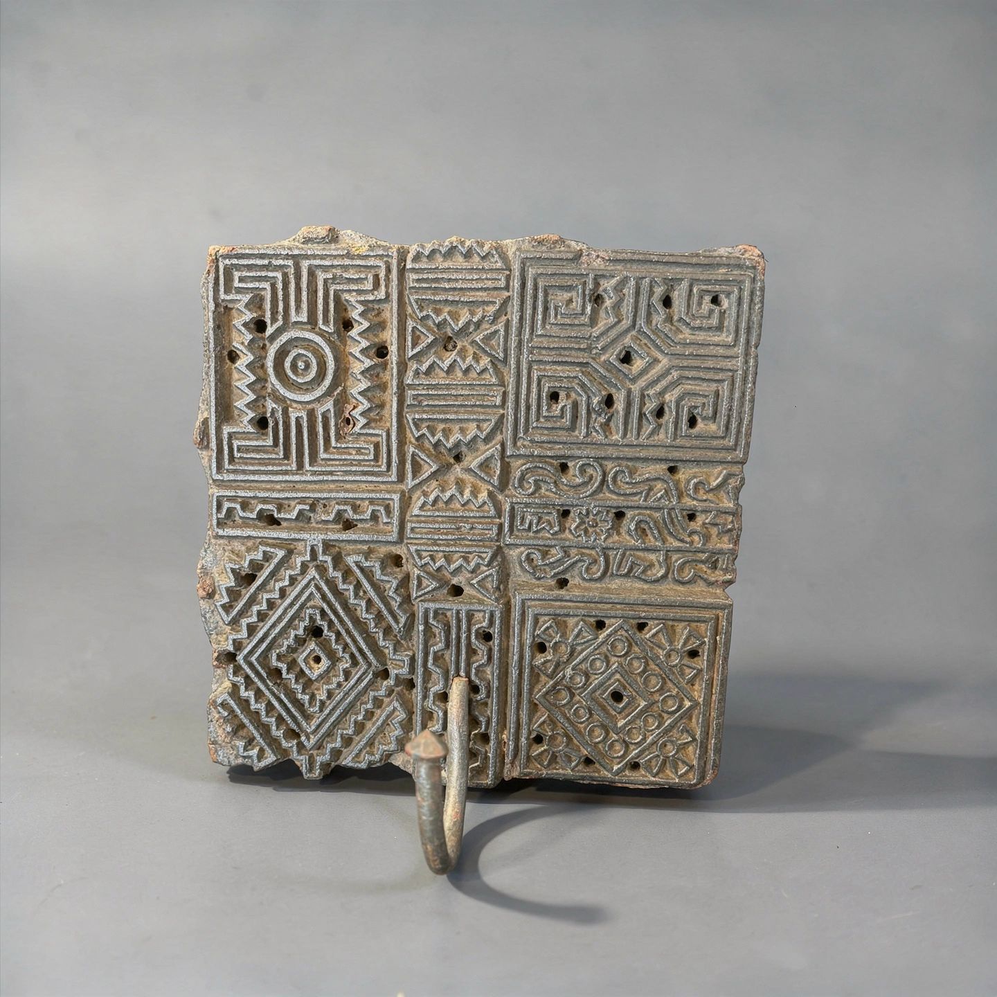 Large India Textile Printing Block