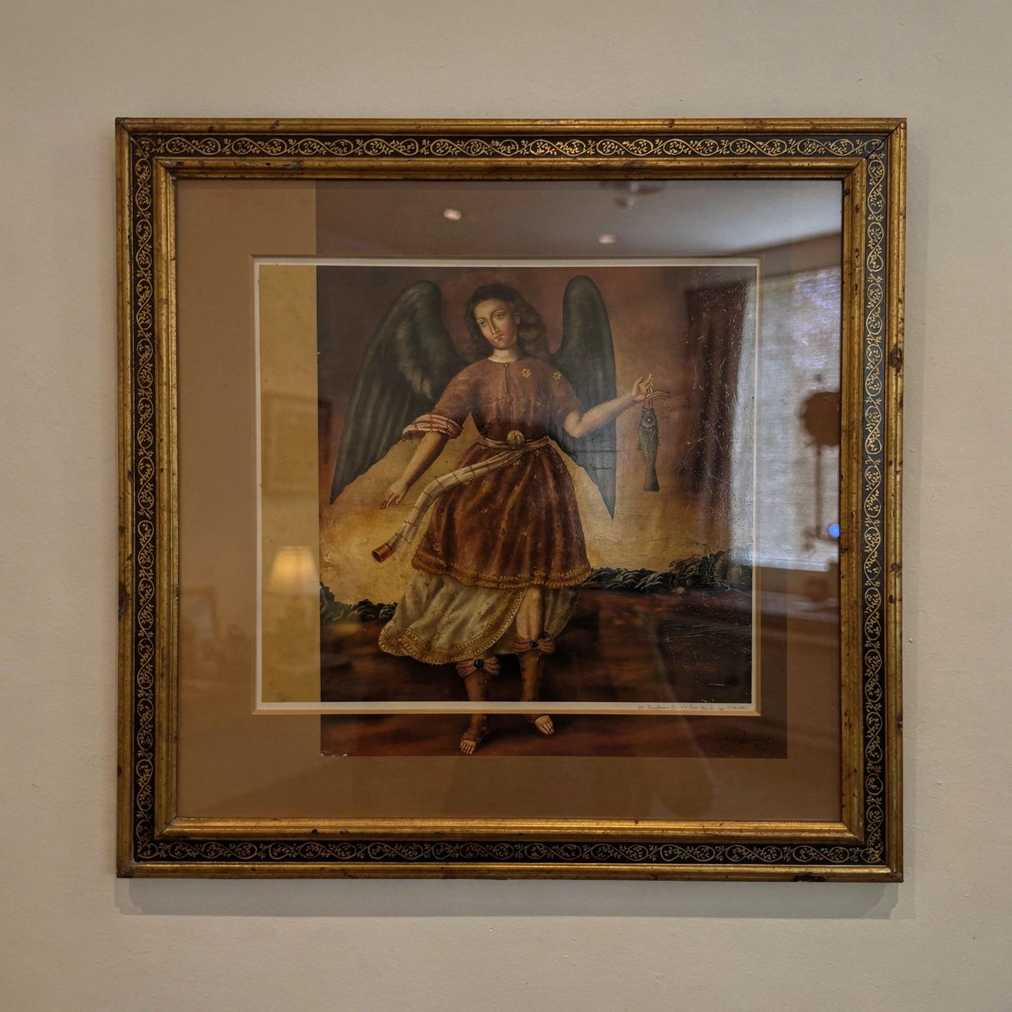 Alto Peru 19th Century School Painting – San Raphael