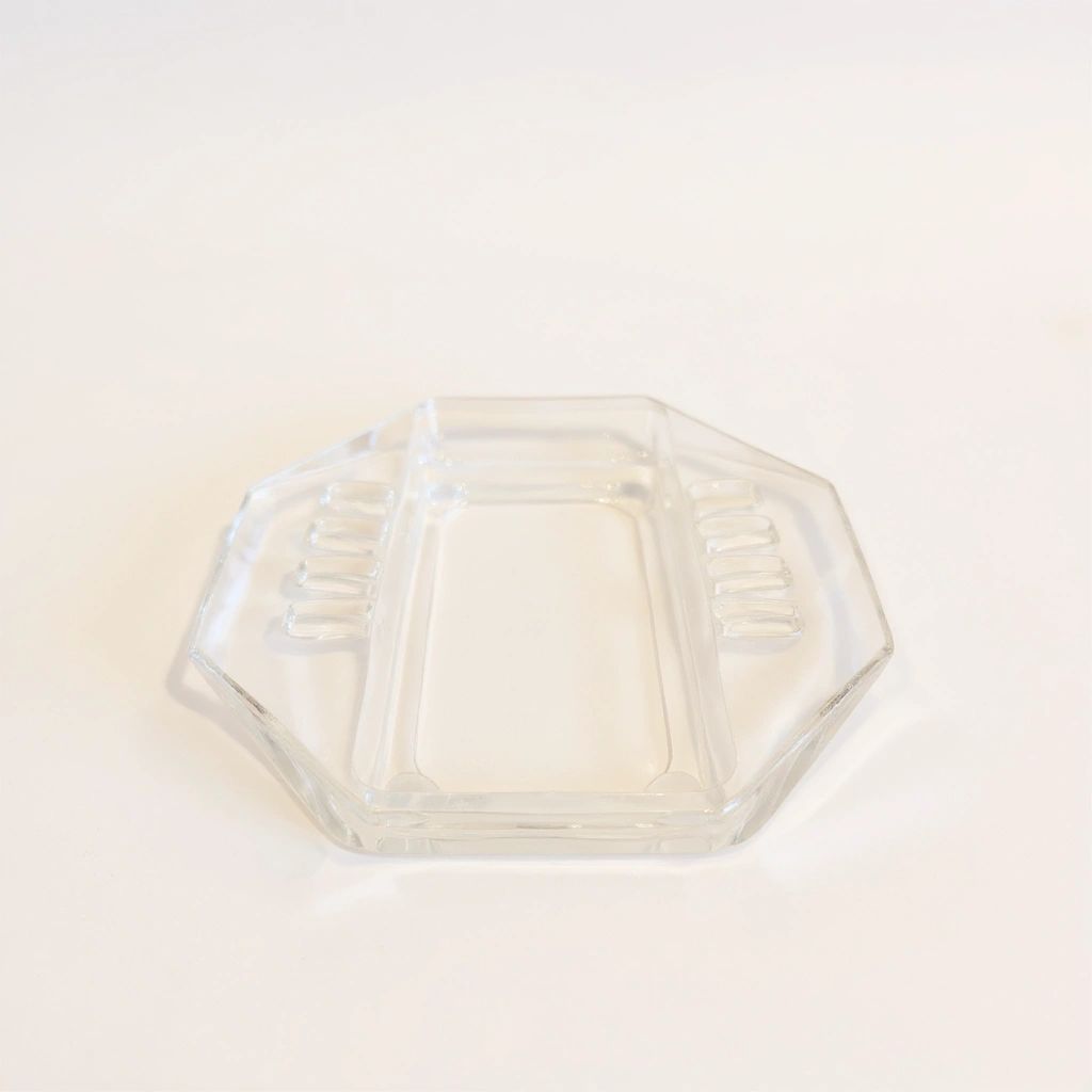 MCM Art Deco Glass Ash Tray