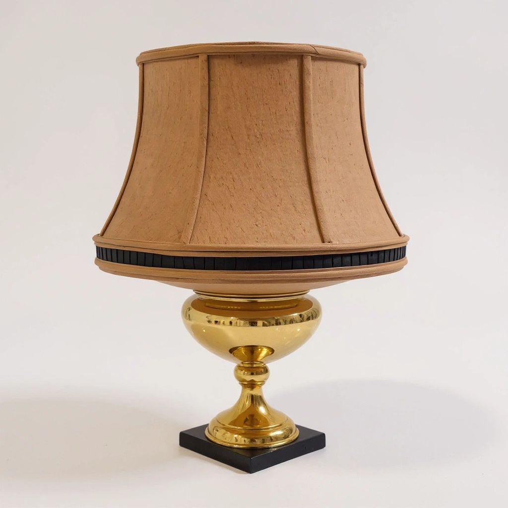 Mid Century Brass Urn Regency Table Lamp
