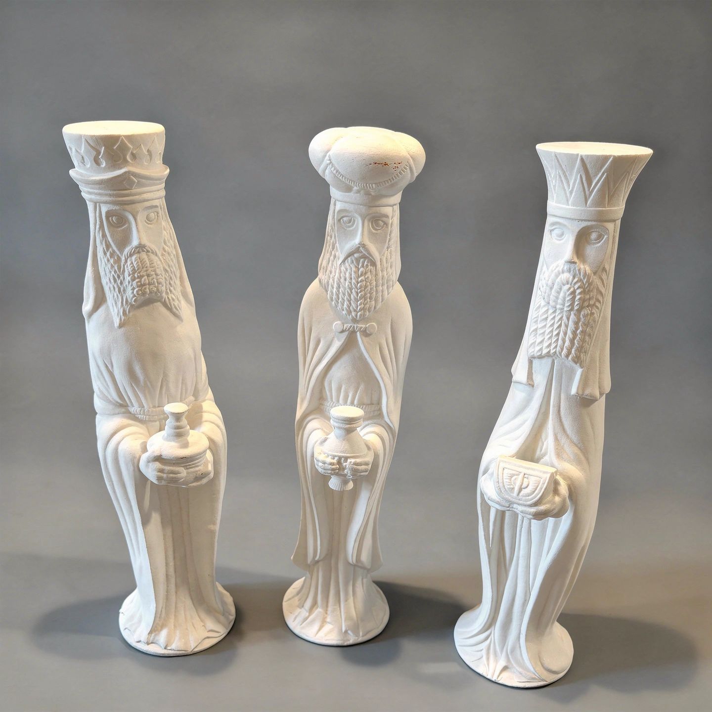 Mid-Century Three Wise Men Figures Unfinished