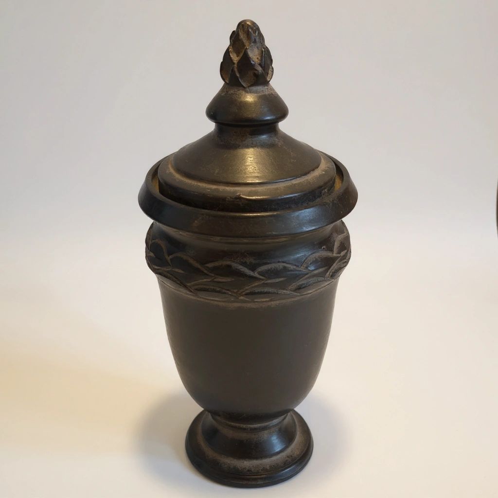 Smoke Fired Terracotta Urn