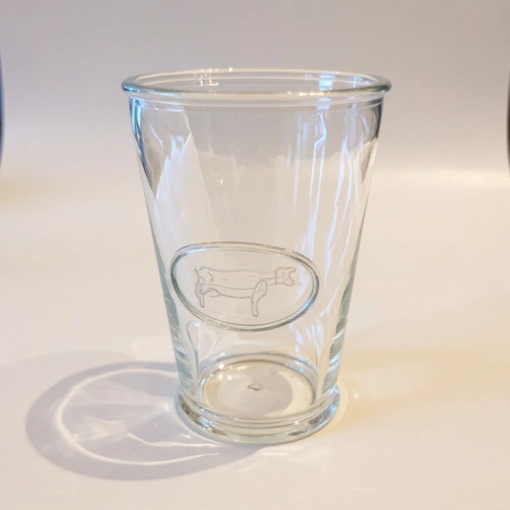 Set of 2 Milk, Drinking Glasses Made in Canada