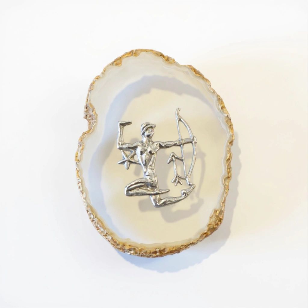 Sterling Agate Pendant Sagittarius