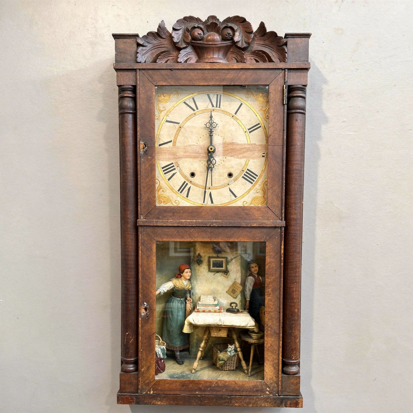 Thomas 8-Day Colum Shelf Clock