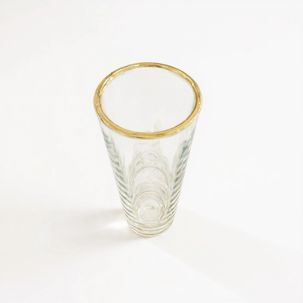 Gold-Rimmed Tequila Shot Glass