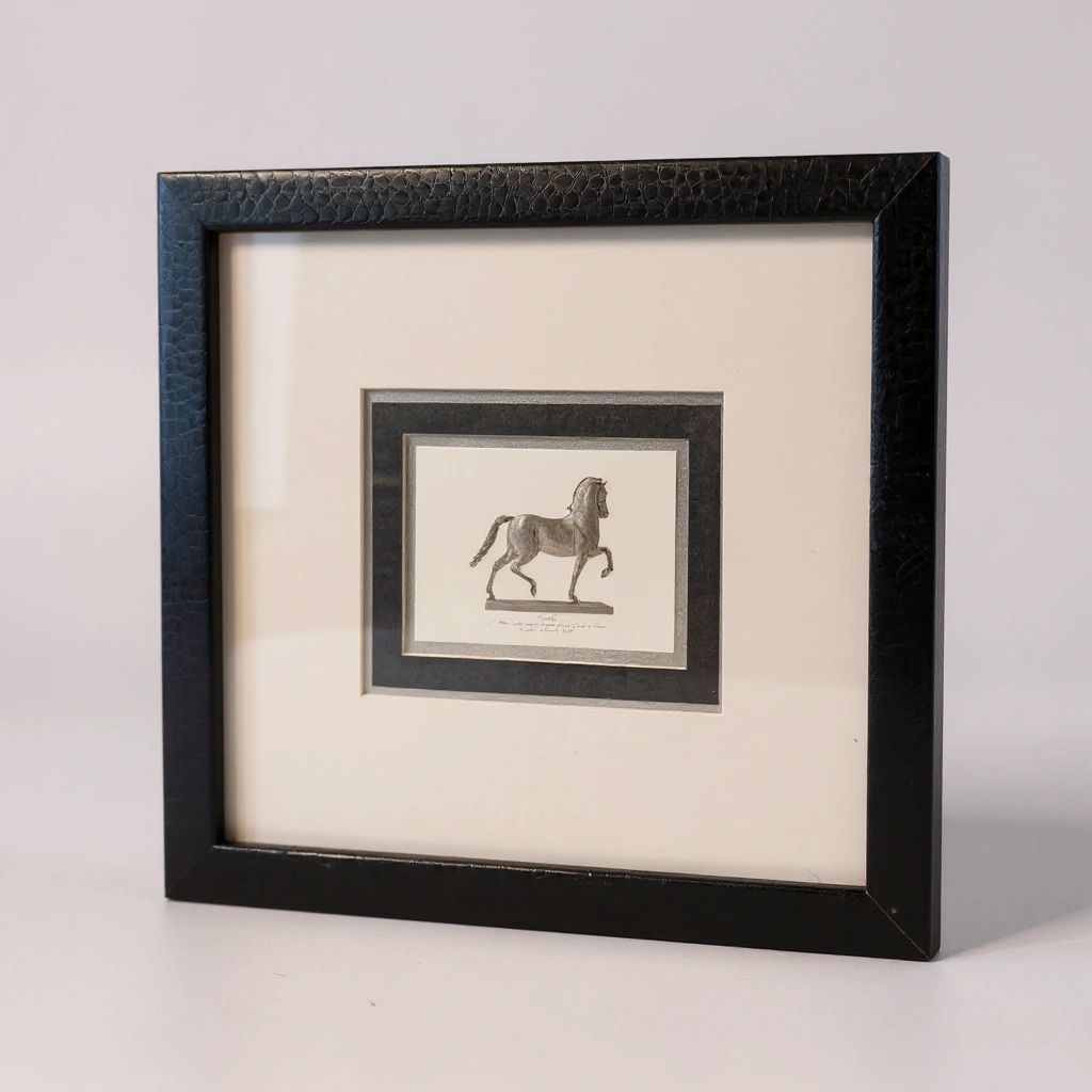 Vintage Regal Horse Sketch Equestrian Print – (Set of 2)