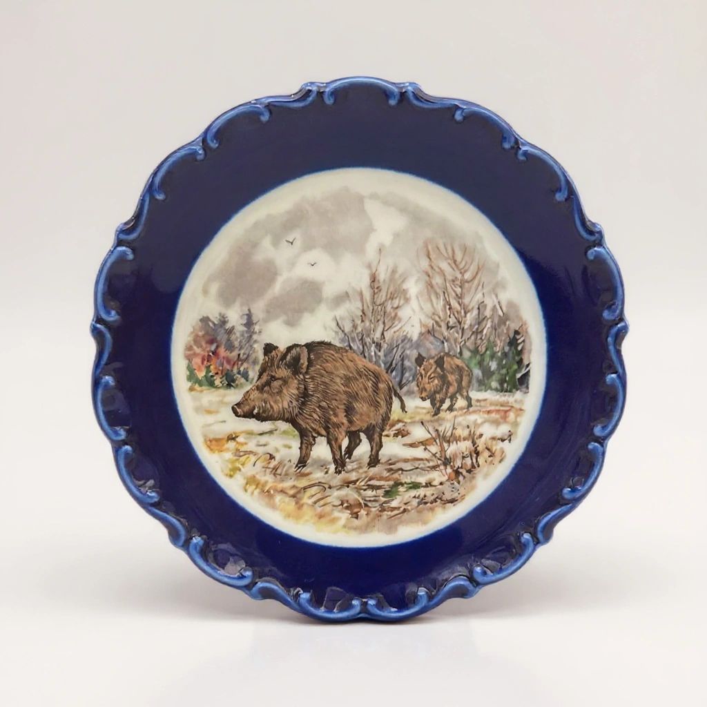 Wild Boar Scene Plate