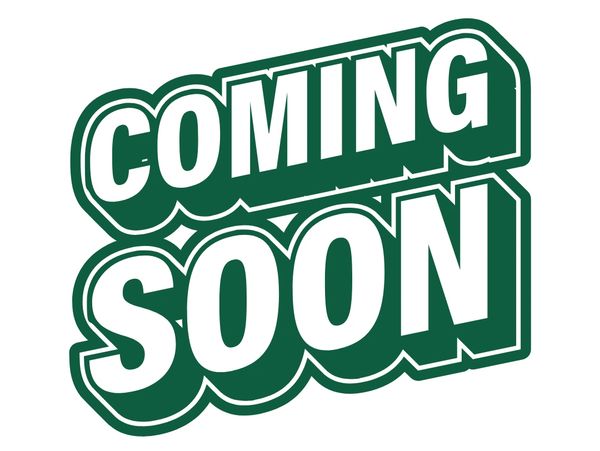 Bold green text saying 'COMING SOON' on a white background.