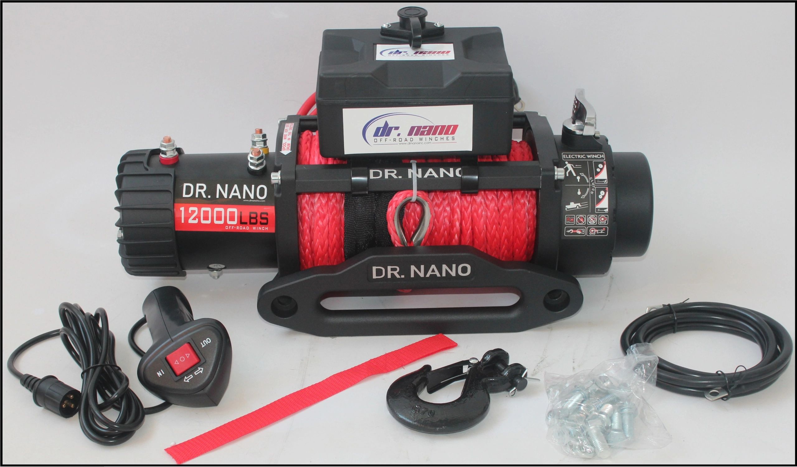 DR. NANO 12000 LBS SYNTHETIC ROPE 4X4 OFF-ROAD ELECTRIC WINCHES IN INDIA