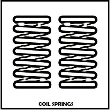 Two black coil springs illustration.