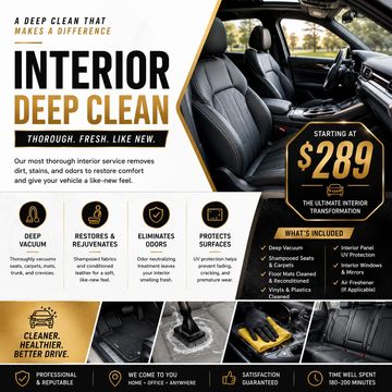 Professional interior deep cleaning service starting at $289.