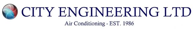 Logo of City Engineering Ltd, air conditioning company.