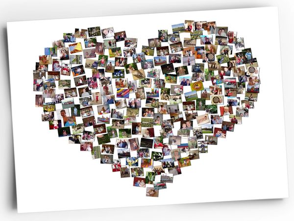 Heart Photo Collage... wall worthy photo collages with Photo Mosaics Australia