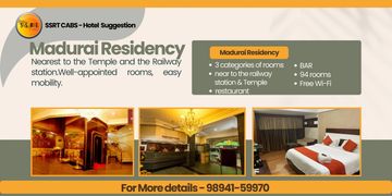 MADURAI  HOTEL RESERVATION -SSRT CABS  9894159970