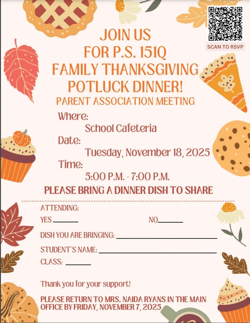 Potluck informational flyer.