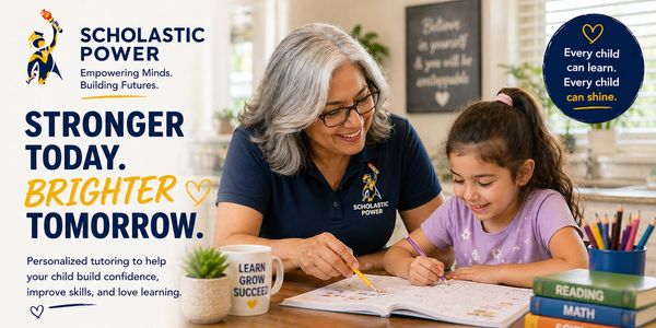 Tutor helping a young girl with personalized learning at home.