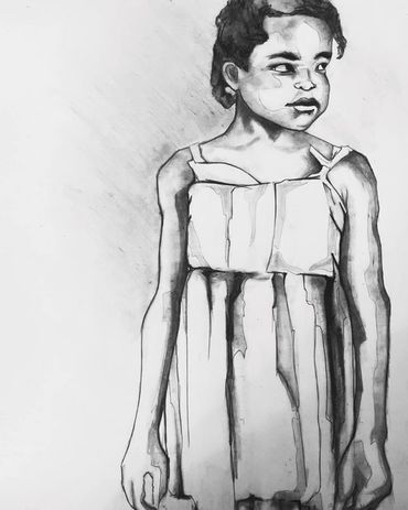 "Lilly", 11x14 Graphite, $300