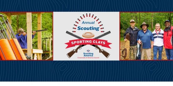 Annual Scouting Sporting Clays event with participants and shooting activity.
