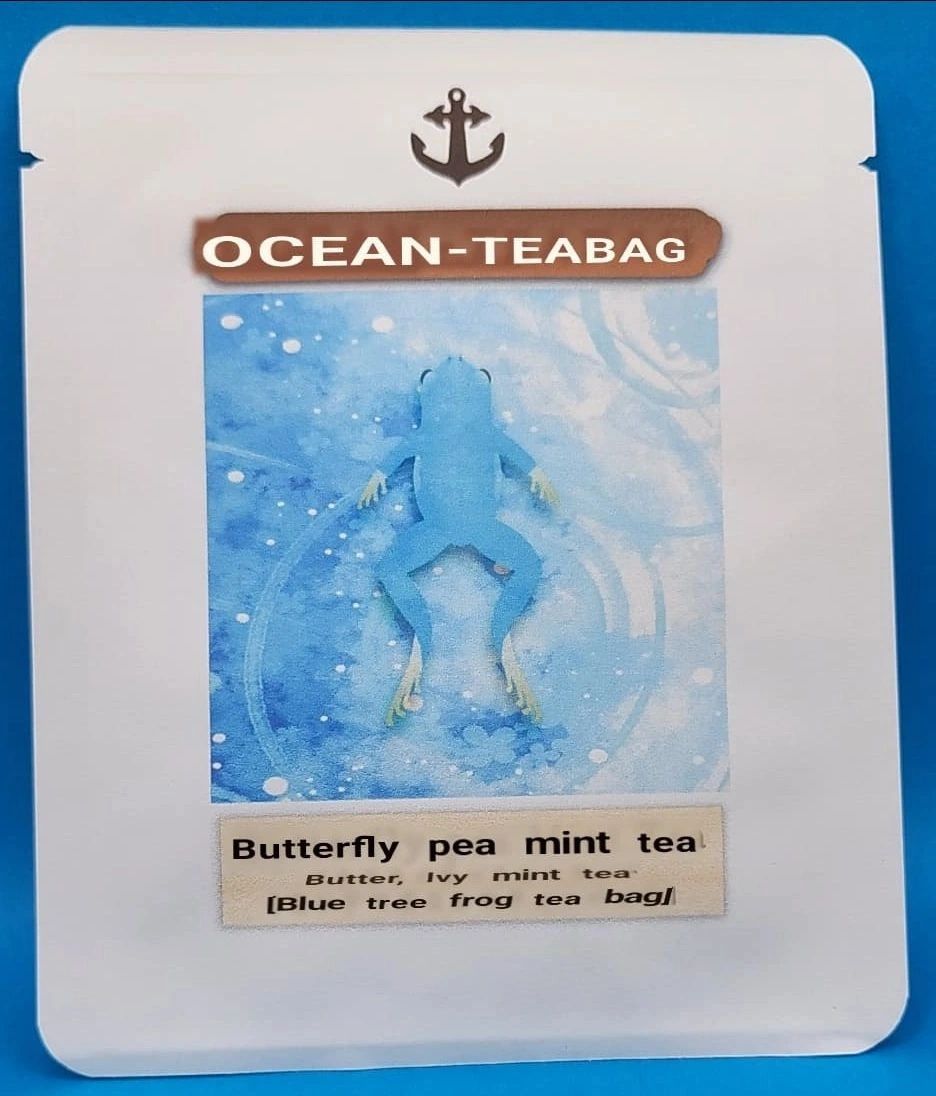 Treefrog Butterfly Pea Mint Tea Bag (Style 1) - Ocean Teabag
