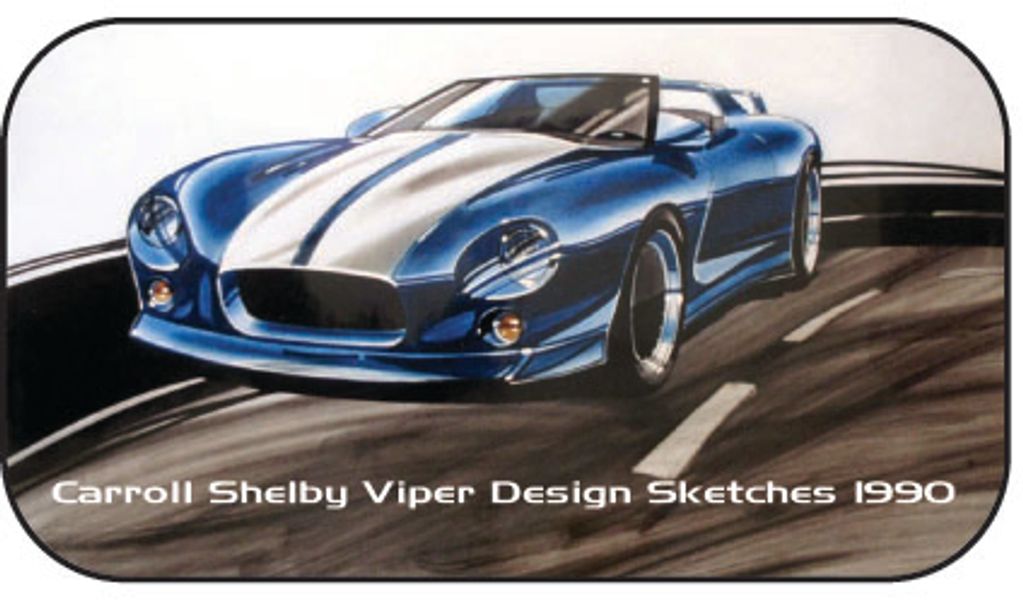 Design Sketches for the Carroll Shelby Dodge Viper.
