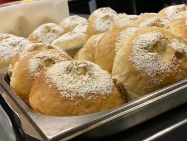 Pão caseiro do Restaurante Fogão do Mestre. Usado no Masterburger