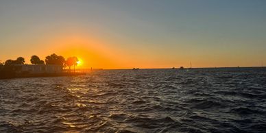 Sunset at Gilchrist Park in Punta Gorda, Florida
