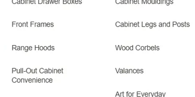 Cabinet Components & options
