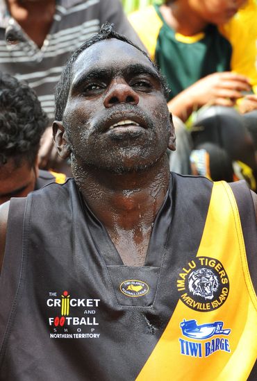 photo of australian aboriginal footballer by wayne quilliam