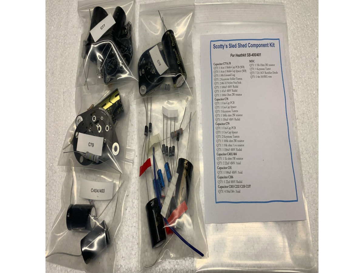 Heathkit SB400 SB401 Power Supply Rebuild Restoration Capacitor Kit NEW
