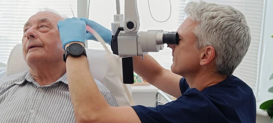 The ENT microscope at the Knaphill clinic