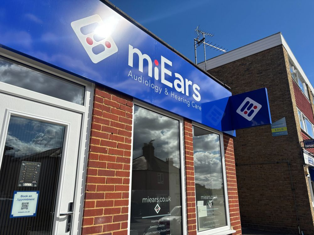 The mi Ears Audiology shopfront on Anchor Hill, Knaphill
