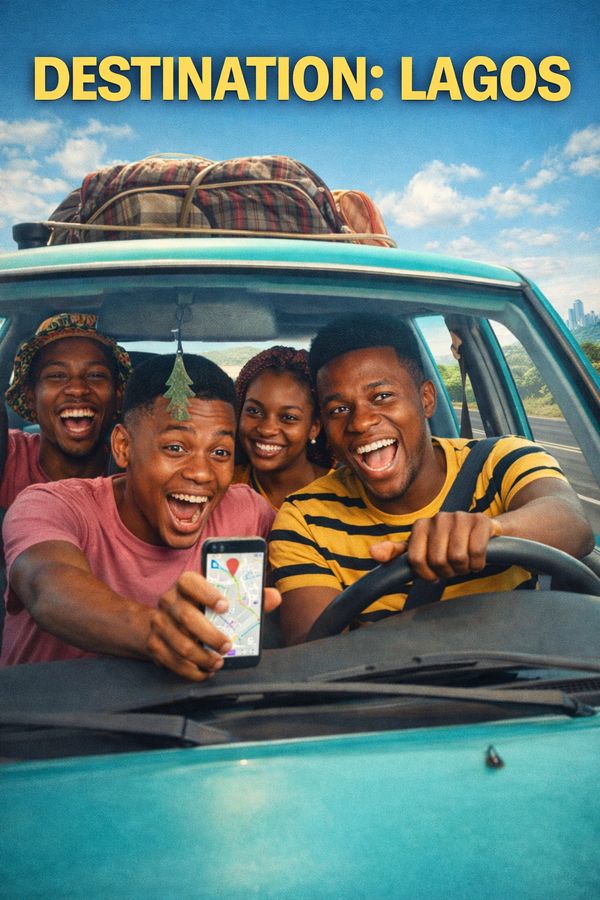 Group of friends excited for a trip to Lagos.