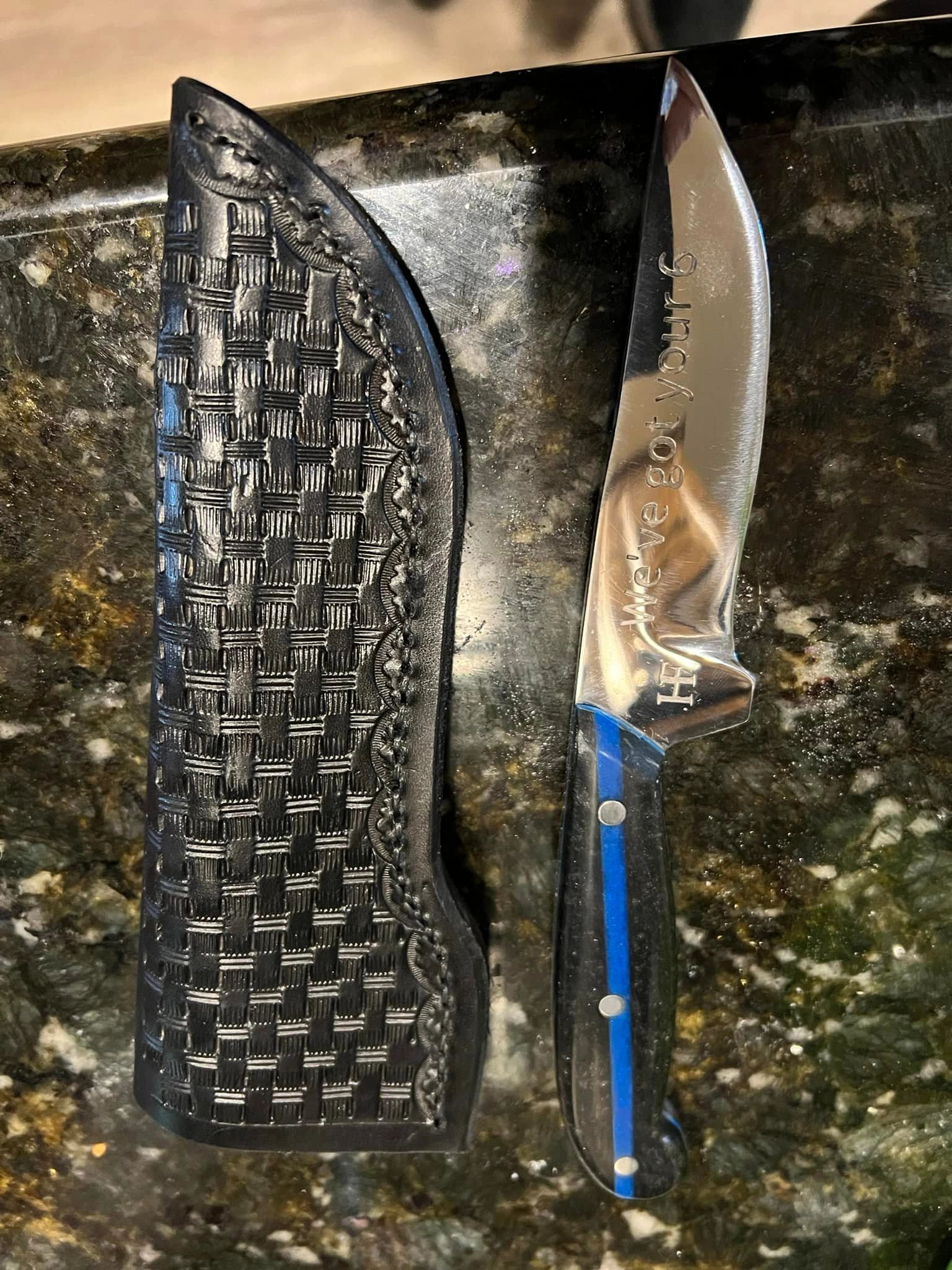 Custom knife for a retiring Chief of Police.