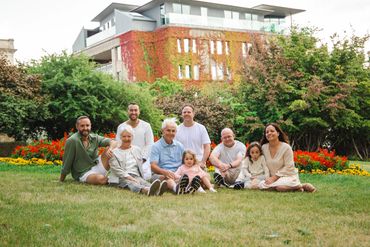 group of family on the park