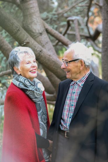 grandma and grandpa smiling