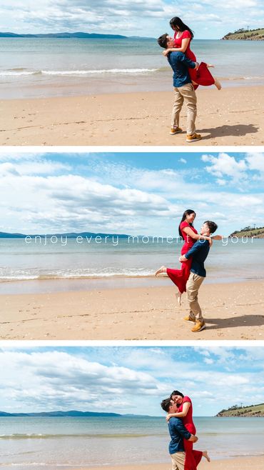 couple happy on the beach