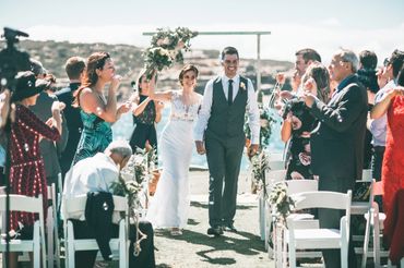 bride and groom on the wedding