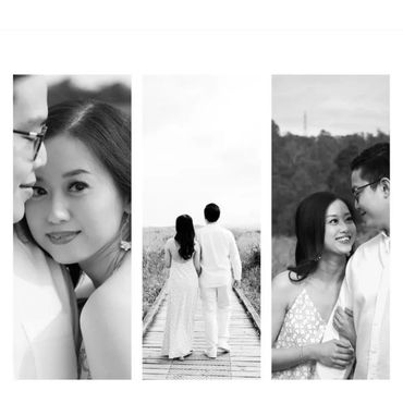 3 imagesn of the couple together