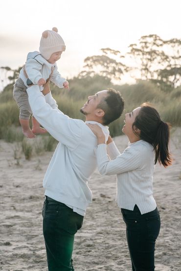 Happy familyon the beach