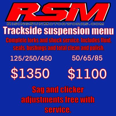 Check our instagram for trackside schedules.  Contact us directly for private session support 