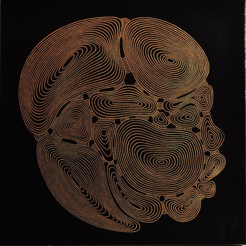 Labyrinth of Human Face: Baby Girl. Oil on canvas, 20"x20"x1.5" 