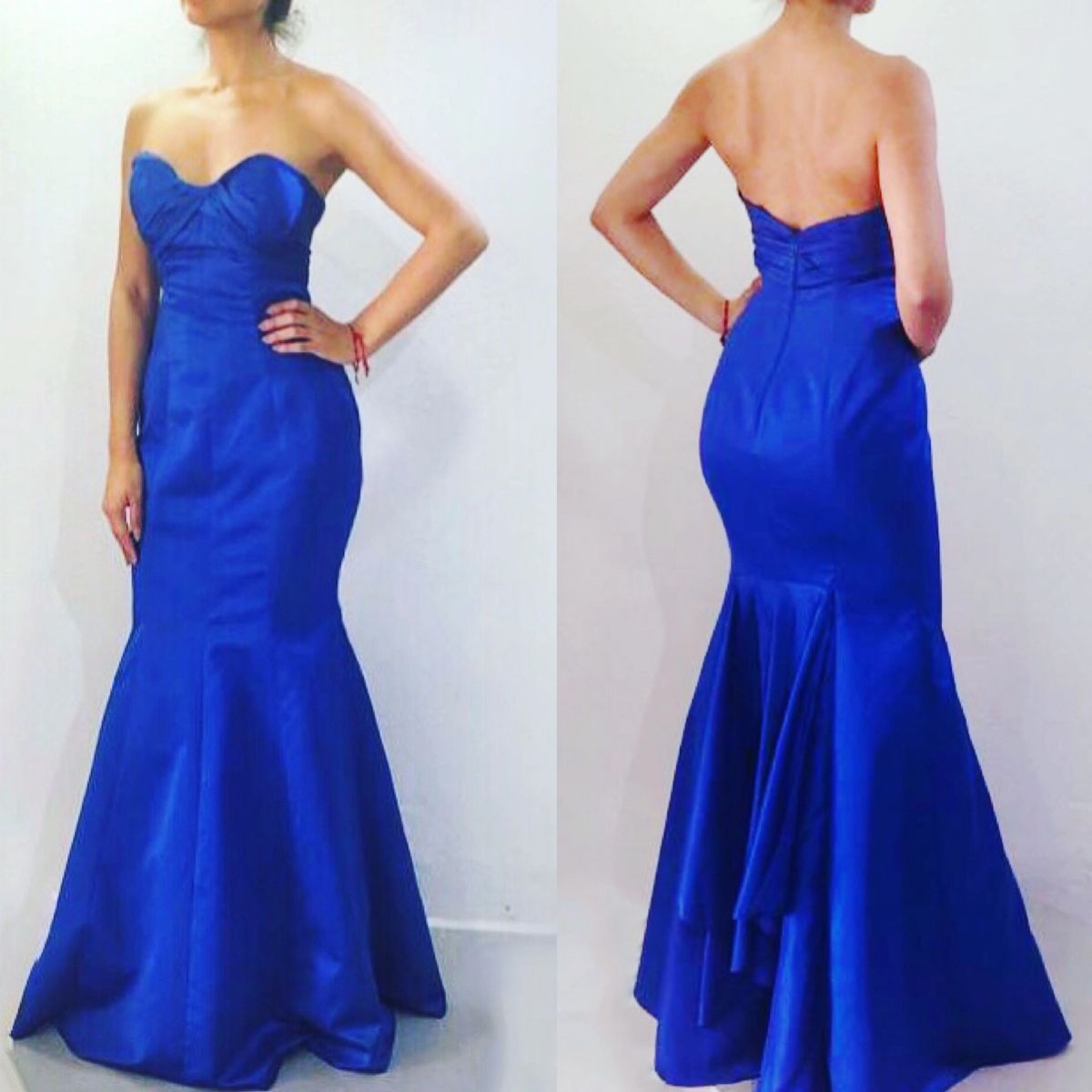 Vestido Azul Rey corte Sirena