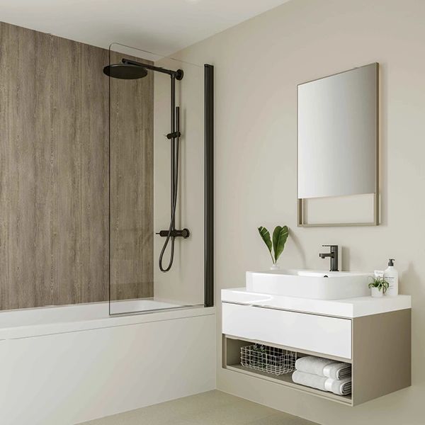 Multipanel Delano Oak The Heritage CollectionShower Wall Panel. Vinyl Floor Oak effect